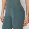 Trendyol Khaki Matte Recovery Fabric Reflector Printed Knitted Sports Biker/Cyclist/Short Leggings