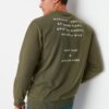 Trendyol Khaki Men's Regular Fit Long Sleeve Crewneck Printed Sweatshirt