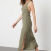 Trendyol Khaki Midi Woven Backless Beach Dress