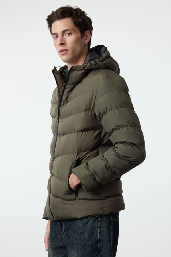 Trendyol Khaki Regular Fit Winter Puffer Jacket