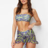 Trendyol Leopard Patterned Mini Knitted Chiffon Beach Pareo
