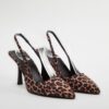 Trendyol Leopard Patterned Pointed Toe Brown Women's High Heel Shoes