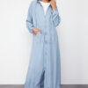 Trendyol Light Blue 100% Tencel™ Oversize Denim Modest Trench Coat