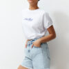 Trendyol Light Blue Elastic Waist Denim Shorts