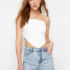 Trendyol Light Blue Folded Leg Denim Shorts