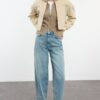 Trendyol Light Blue High Waist Barrel Baggy Jeans