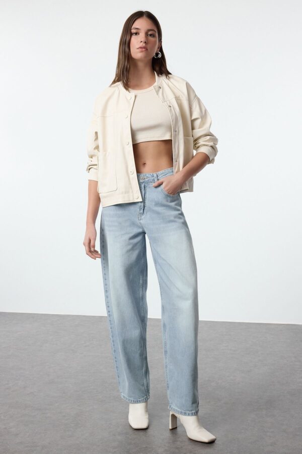 Trendyol Light Blue Low Waist Skater Jeans