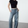 Trendyol Light Blue Low Waist Skater Jeans