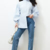 Trendyol Light Blue Ruffle Detailed Cotton Basic Woven Shirt