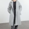 Trendyol Light Gray Regular Belted Coat