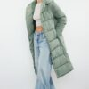Trendyol Light Khaki Regular Side Snap Closure Water Repellent Long Quilted Puffer Jacket
