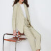 Trendyol Light Mint Blazer Jacket-Pants Woven Bottom-Top Set