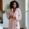 Trendyol Light Pink Belted Animal Figure Hooded Wellsoft Winter Knitted Dressing Gown