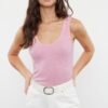 Trendyol Light Pink Fitted Pool Neck Ribbed Stretchy Knitted Undershirt