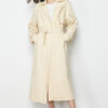 Trendyol Light Yellow Oversize Wide Cut Belted Trench Coat