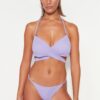 Trendyol Lilac Bralette nyakkendő bikini felső
