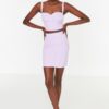 Trendyol Lilac Bustier Skirt Bottom-Top Set