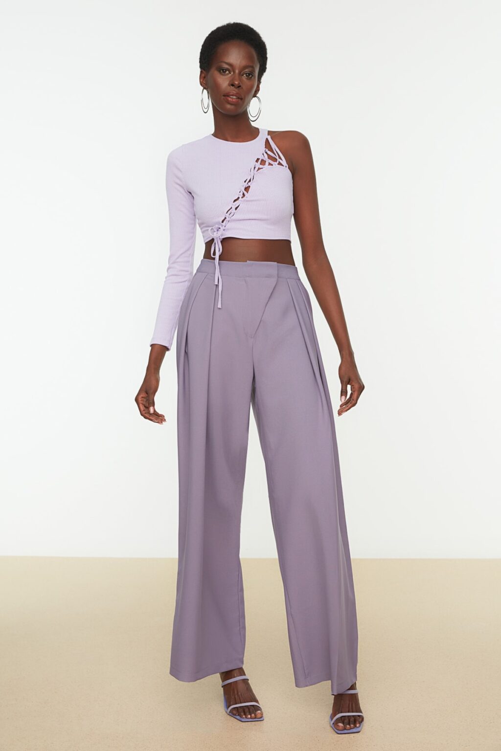 Trendyol Lilac Collar Detailed Knitted Bustier