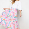 Trendyol Lilac Floral Pattern Pleated