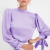 Trendyol Lilac Lacing Detail Woven Woven Blouse