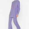 Trendyol Lilac Pearl and Tulle Detailed Sweater-Pants Knitwear Set