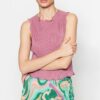 Trendyol Lilac Pleated Crop Knitted Blouse