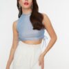 Trendyol Lilac Sparkly Knitted Bustier
