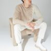 Trendyol Limited Edition Beige Slim Fit Wool Crew Neck Hair Knit Sweater
