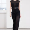 Trendyol Limited Edition Black Belt Detailed Woven Chiffon Jumpsuit