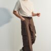 Trendyol Limited Edition Brown Premium Pocket Baggy Cargo Pants