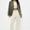 Trendyol Limited Edition Mint Regular Lined Woven Blazer Jacket