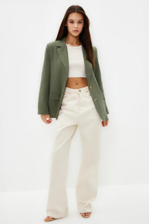 Trendyol Limited Edition Mint Regular Lined Woven Blazer Jacket