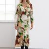 Trendyol Limited Edition Multicolored A-Line Floral Midi Woven Dress