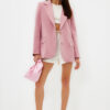 Trendyol Limited Edition Pink Regular Lined Woven Blazer Jacket