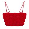 Trendyol Limited Edition Red 3D Floral Crop Bustier
