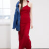Trendyol Limited Edition Red Fitted Knitted Long Evening Evening Dress