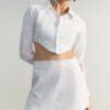 Trendyol Limited Edition White Stitching Detail Mini Denim Skirt