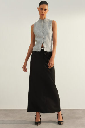 Trendyol Limited Edition szürke ezüstös puha textúrájú kötöttáru Cardigan Trendyol Limited Edition szürke ezüstös puha textúrájú kötöttáru Cardigan