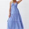 Trendyol Maxi Striped Woven Ruffle Beach Dress