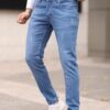 Trendyol Medium Blue Skinny Studded Jeans