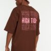 Trendyol Men's Oversize/Wide Cut Crew Neck Short Sleeve Text Printed 100% Cotton T-Shirt.