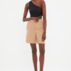Trendyol Mink Button Detailed Shorts