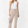 Trendyol Mink Cigarette Pattern Darted High Waist Ankle Length Woven Fabric Trousers