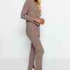 Trendyol Mink Slit Knitwear Two Piece Set