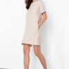 Trendyol Mink Straight Cut Mini Woven Dress