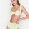 Trendyol Mint Accessory Detail Textured Bikini Bottoms