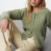 Trendyol Mint Boucle Pocket Knitwear Cardigan