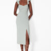Trendyol Mint Fitted Flounce Woven Dress