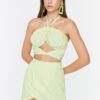 Trendyol Mint Tie Beach Top-Upper Set