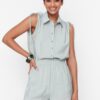 Trendyol Mint Woven Shorts